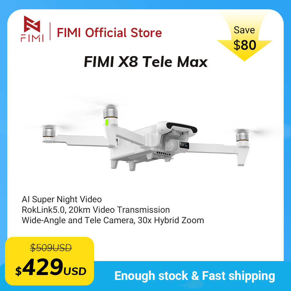 FIMI X8 Tele Max new drone Wid - đánh giá và giá Drone Thermal Imaging