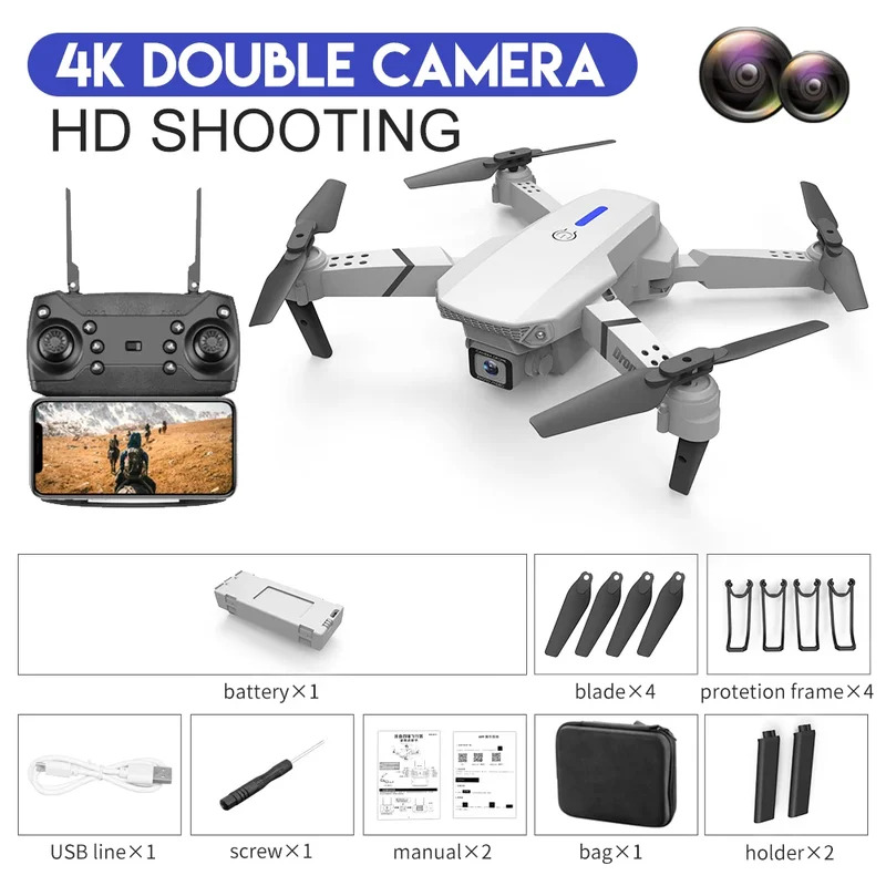 E88 ProIntelligent Folding Dro - đánh giá và giá Drone Aerial Photography