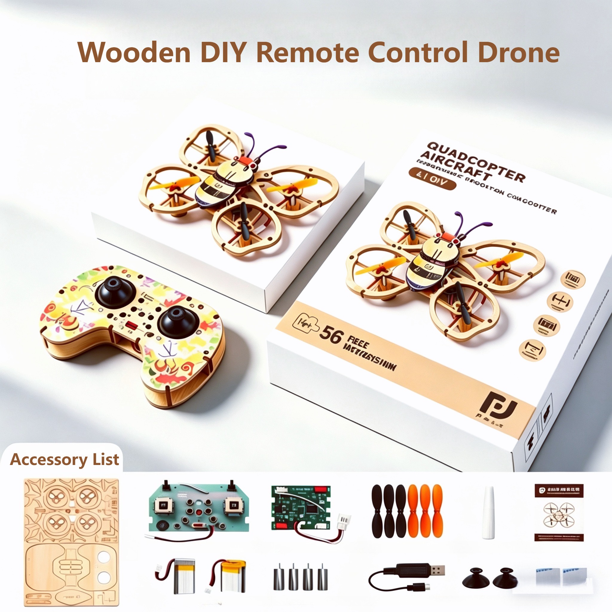 2026 New Wooden DIY Assembled  - đánh giá và giá Drone Aerial Photography
