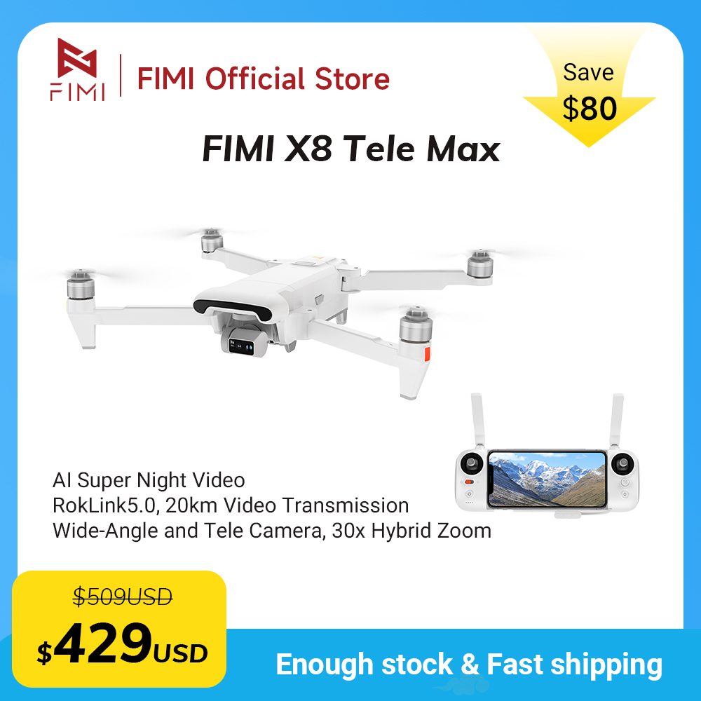 FIMI X8 Tele Max drone 1/2-inc - đánh giá và giá Drone Thermal Imaging